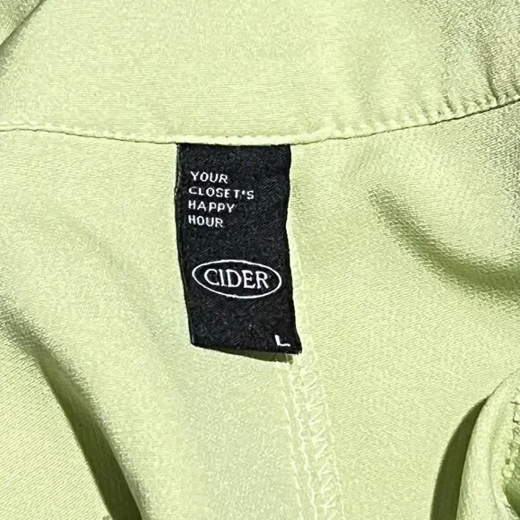 Cider lime green high waisted wide leg pants - Picture 9 of 9